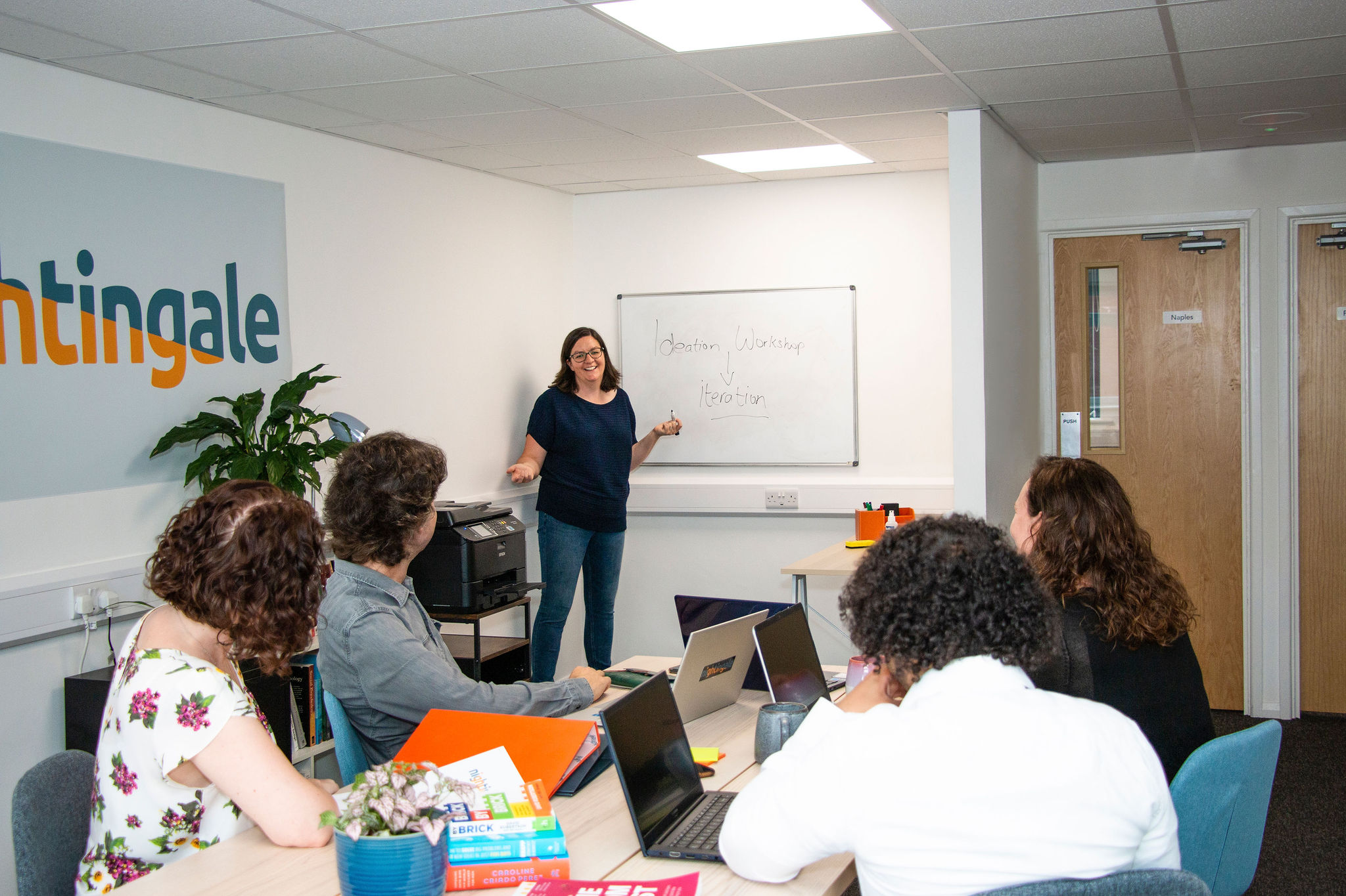 A person giving a presentation